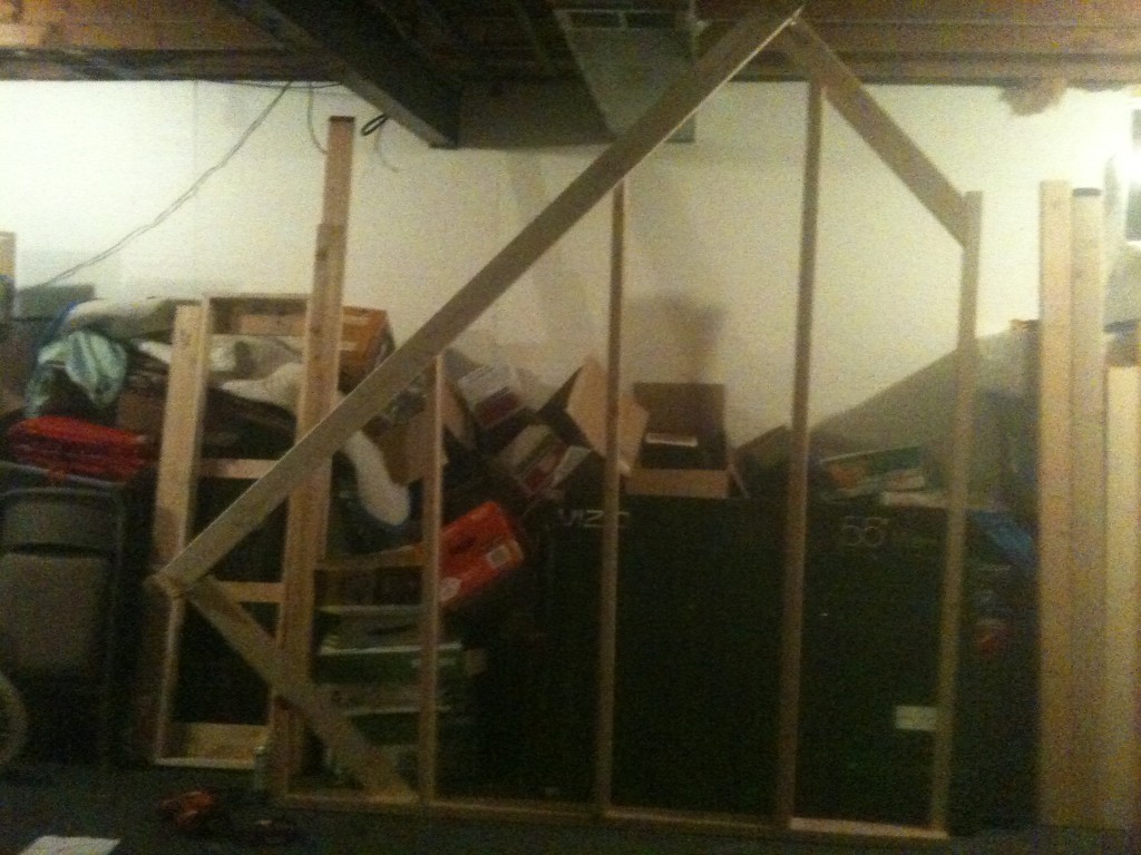 Right side of simulator framed